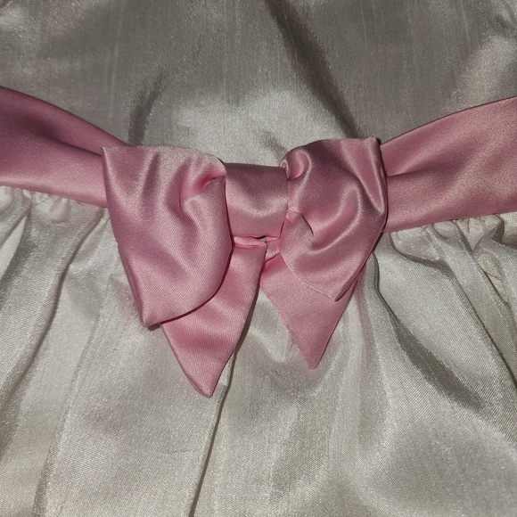 White Dress with Pink Accents - Picture 3 of 6